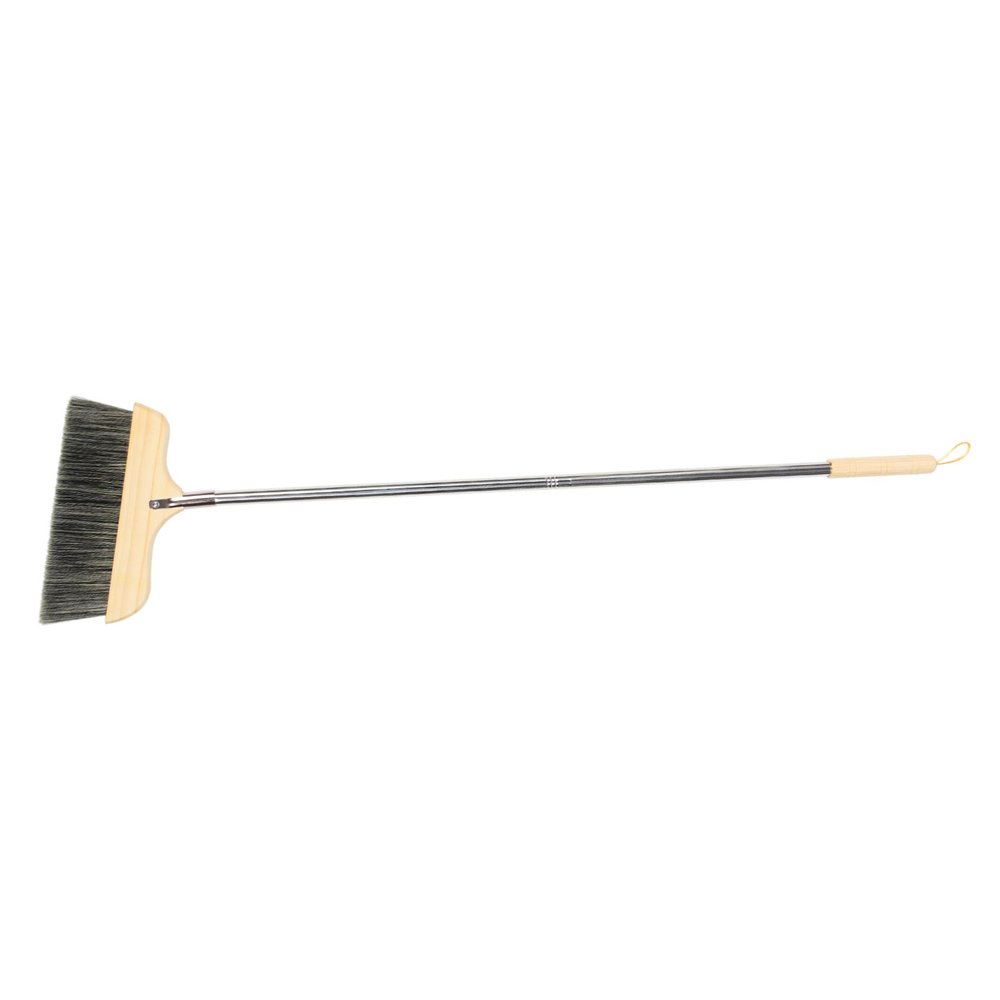 Long Handle Bristle Broom with Wooden Head and Steel Shaft