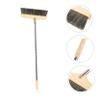 Long Handle Bristle Broom with Wooden Head and Steel Shaft view 3