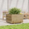 FreshCart Basics 70x70x49.5 cm Impregnated Wood Pine Garden Planter with ample space and decorative function, ideal choice for growing flowers and plants in your garden view 2
