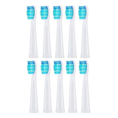 10 Pcs Replacement Brush HeadsCompatible for Seago/Fairywill Electric Toothbrush Head Bristle Refill Tooth Cleaning(10pcs White)