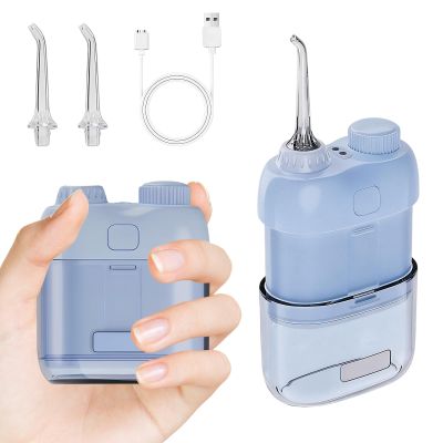 Colexy Portable Dental Water Flosser Waterproof with DIY Mode, Removable Water Tank, Perfect Care for Your Oral Health (Blue)