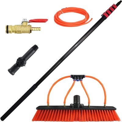 18FT Water Fed Pole Kit - Telescopic Window Cleaning Brush for Outdoor Use, Ideal for Conservatory Roofs, Solar Panel Cleaning, Extendable Cleaner for Efficient Window Maintenance