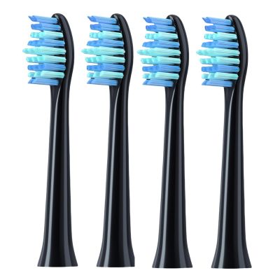 4 Pcs Replacement Brush Heads,Compatible for Huawei HiLink Lebooo Electric Toothbrush Head Teeth Cleaner and Plaque Removal with Dust Cover(Black)