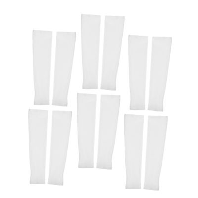 Baluue 6 Pairs Arm Sleeves White UV Protection Cooling Compression Sleeves for Outdoor Sports Sun Shading Elastic Arm Covers for Boys Easy Wear Removable for Cycling Running