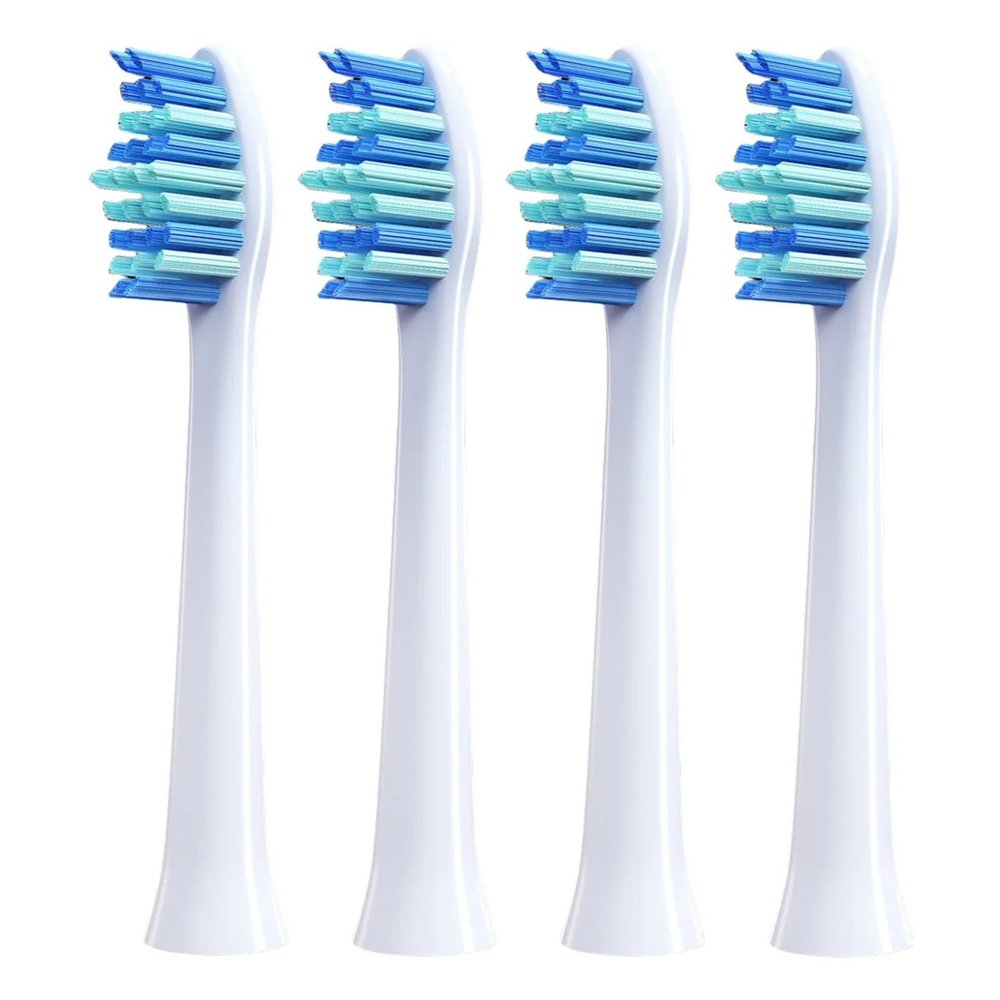 4 Pcs Replacement Brush Heads,Compatible for Huawei HiLink Lebooo Electric Toothbrush Head Teeth Cleaner and Plaque Removal with Dust Cover(White)