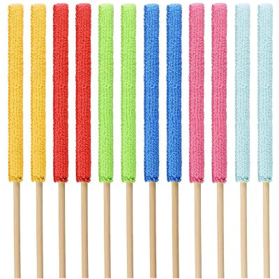 12PCS Microfiber Detail Duster Sticks, Mini Duster Cleaning Tool for Car Vent, Window, Fan, Office, Home