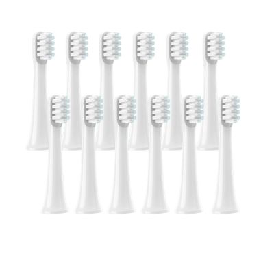 12 PCSCompatible for XIAOMI T100 Brush Heads Replaceable Sonic Electric Toothbrush Soft Bristle Clean Nozzles Refills Vacuum(12White)