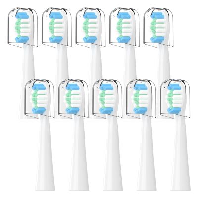 10 PCs Compatible with Oral-B Pulsonic Electric Toothbrush Sound Replacement Heads, Compatible for On(White)