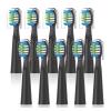 10PCS Compatible for Fairywill FW-E11 E10 E6 D7S Electric Toothbrush Replacement Brush Heads(10PCS Black) view 1