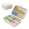 Pill Organizer,6 Compartment Pill Box, Portable Pill Box with 7 Compartments, BPA-Free Plastic Travel Pill Box, Compact Medicine Pill Case for Vitamins & Supplements, Large Capacity, Lightweight view 1