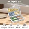 Pill Organizer,6 Compartment Pill Box, Portable Pill Box with 7 Compartments, BPA-Free Plastic Travel Pill Box, Compact Medicine Pill Case for Vitamins & Supplements, Large Capacity, Lightweight view 4