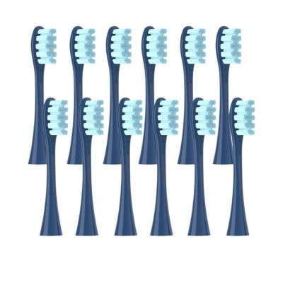 12PCS Vacuum Sealed Packed Replacement Brush Heads,Compatible for Oclean X PRO/ Z1/ F1/ One/Air 2 /SE Soft Deep Cleaning Nozzles(12Blue)
