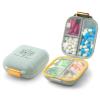Fefod Pill Box Organiser, 1PCS Portable Medicine Storage Box, 7 Grids Tablet Organise, Pill Case Pill Dispenser to Hold Vitamins, Cod Liver Oil, Supplements and Medication for Travel & Work view 1