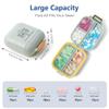 Fefod Pill Box Organiser, 1PCS Portable Medicine Storage Box, 7 Grids Tablet Organise, Pill Case Pill Dispenser to Hold Vitamins, Cod Liver Oil, Supplements and Medication for Travel & Work view 2
