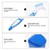 FRCOLOR Denture Box Portable Denture Storage Case and Cleaning Brush for Travel and Home Use view 3