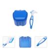 FRCOLOR Denture Box Portable Denture Storage Case and Cleaning Brush for Travel and Home Use view 4