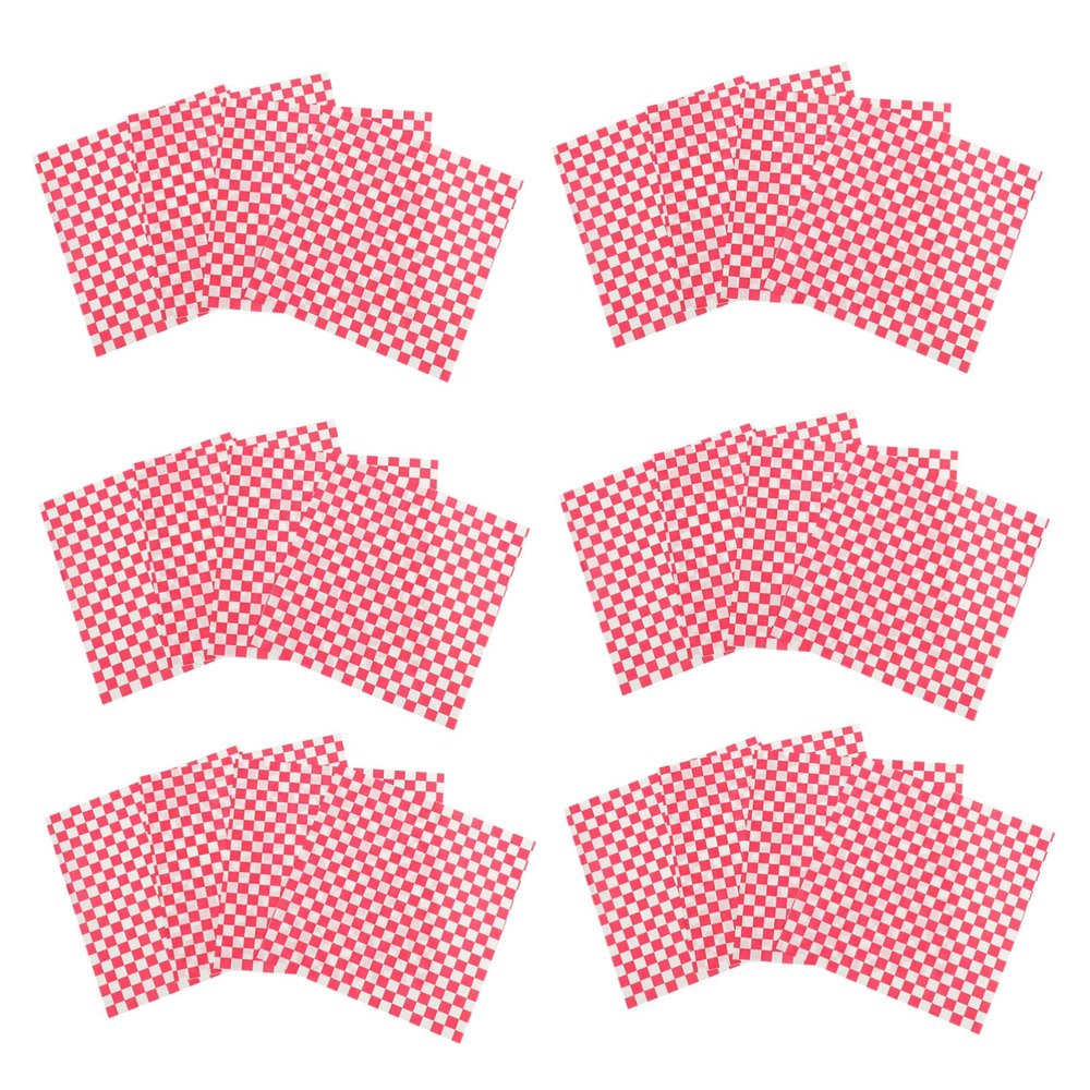 SAFIGLE 50 Sheets Greaseproof Food Wrapping Paper Liners Non-Stick Oil-Resistant Sandwich Basket Liner for French Fries Cakes Cookies Desserts Party Food Packaging