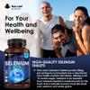 Selenium Tablets - 365 Vegan Selenium Tablets 200g Per Serving - Supports Normal Immune System & Thyroid Function - 12 Month Supply Made in The UK By New Leaf view 3