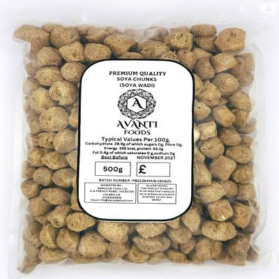 Premium Soya Chunks 500g | High Protein & Fiber | 100% Vegetarian Meat Substitute | Ideal for Curries, Biryani, Pulao & Snacks | Hygienically Packed