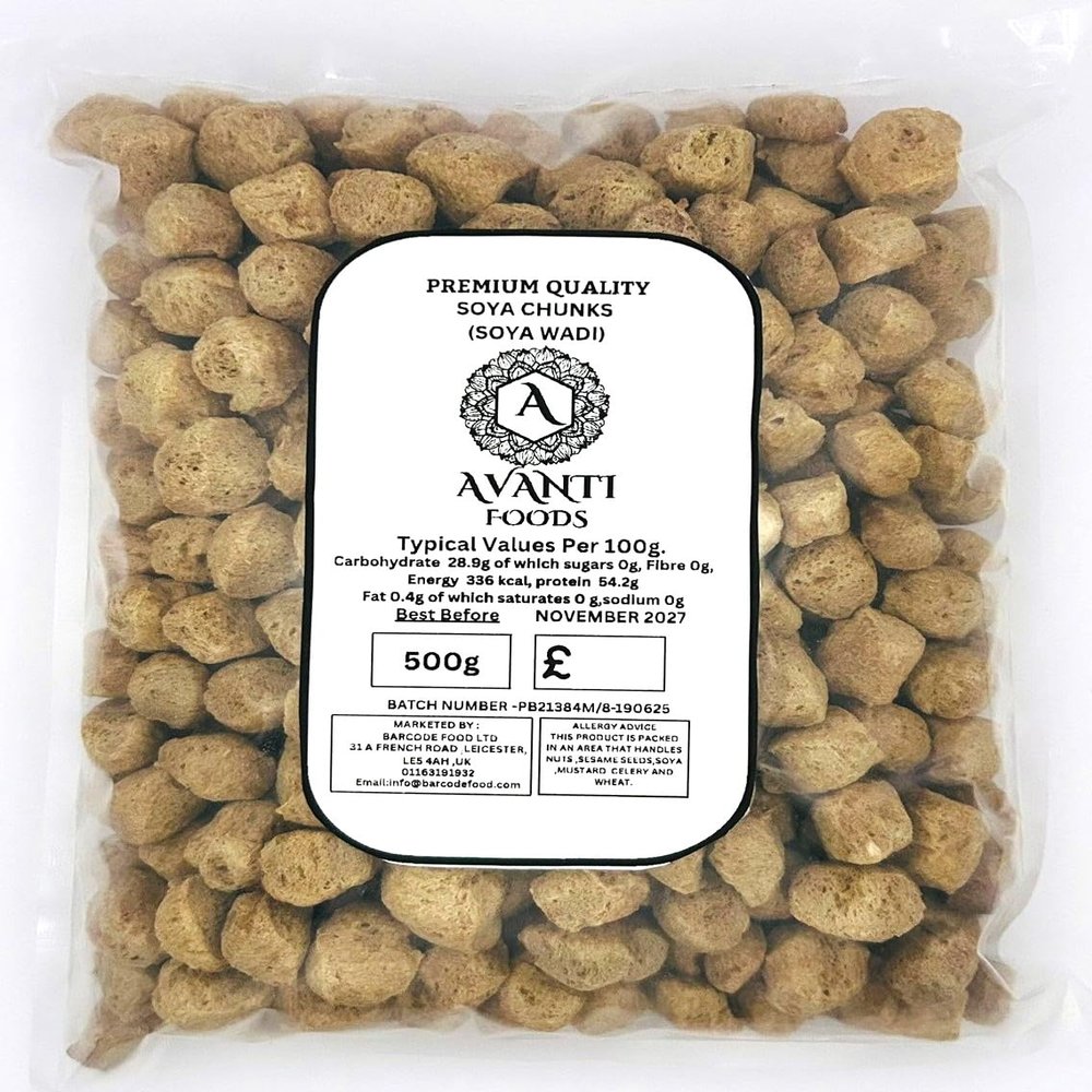Premium Soya Chunks 500g | High Protein & Fiber | 100% Vegetarian Meat Substitute | Ideal for Curries, Biryani, Pulao & Snacks | Hygienically Packed