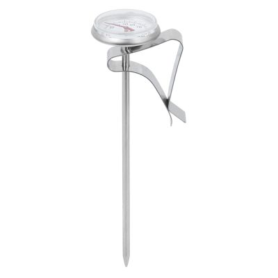 Keenso Robust Hanging Thermometer, Temperature Display with Large Dial for Coffee, Milk, Kitchen Tool Made of Stainless Steel (Short)