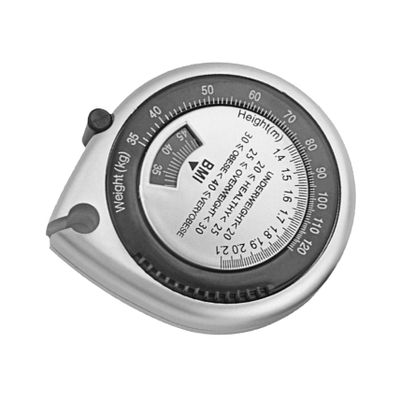 BAZEITFLOW Retractable Bmi Body Measuring Tape Lightweight Waist Calculator Flexible PVC Tape Measure for Accurate Body and Waist Circumference Measurement Portable and Silver