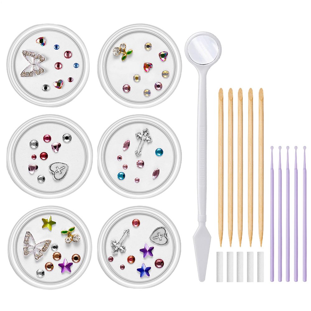 DentaLl Gem Kit Complete Tooth Jewelry Set, Glitter Crystal Adhesive Kit with Rhinestone Charm | Trendy Teeth Art Decoration for Salon Makeup and Personal Style