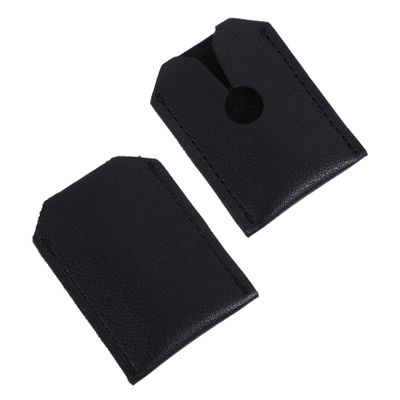 Anneome 2Pcs Safety Razor Head Cover Razor Head Sleeve Artificial Leather Protective Case Prevents Damage Travel Storage