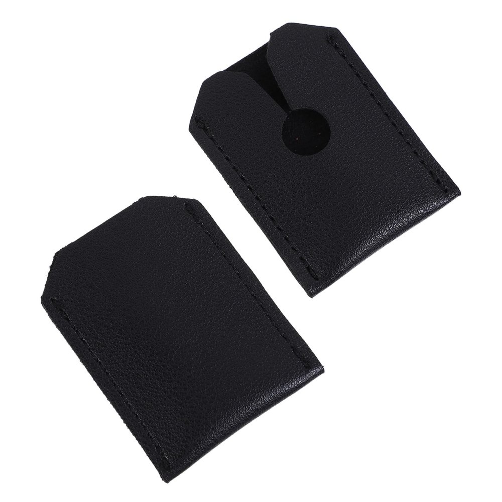Anneome 2Pcs Safety Razor Head Cover Razor Head Sleeve Artificial Leather Protective Case Prevents Damage Travel Storage