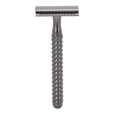 XOYIXOYI Double Safety for Men, Precise Shaving with Zinc Alloy Body, Anti Slip Ergonomic Handle, Knob Type Cutter Head, Durable and Washable Design for Smooth Shaving E (Black)