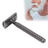 XOYIXOYI Double Safety for Men, Precise Shaving with Zinc Alloy Body, Anti Slip Ergonomic Handle, Knob Type Cutter Head, Durable and Washable Design for Smooth Shaving E (Black) view 3
