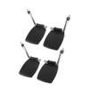 BAZEITFLOW 2pair Universal Wheelchair Footrests Replacement with Foldable Design and Metal Abs Footplates Including Heel Loops for Transport Chair and Wheelchair Use at Home Mobility view 1