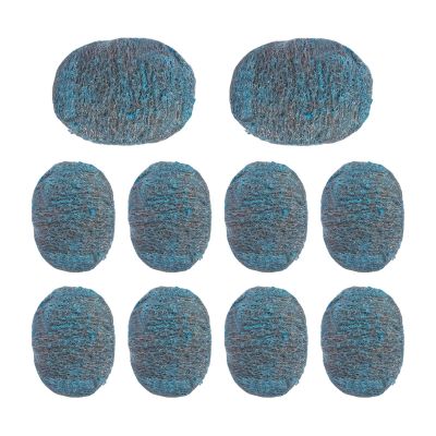 10 x Steel Wool Scourer Soap Dish Cleaner | Cleaning Sponges for Kitchen | for Casseroles Bowls Plates Home Sink Tiles Bathroom
