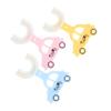ibasenice U-Shaped Silicone Toothbrush 3pcs Set Toddler Manual Teeth Cleaning Brush Baby Oral Care Training Tool for Boys and Girls view 1