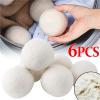 6pcs Wool Dryer Balls Reusable Fleece Laundry Ball Home Washing Softener Anti-Static Sticky Hair(5cm) view 3
