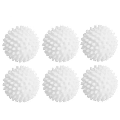 Laundry Balls Anti-Winding Drying Cleaning Ball Reusable Household Washing Machine Clothes Softener(White 6pcs)