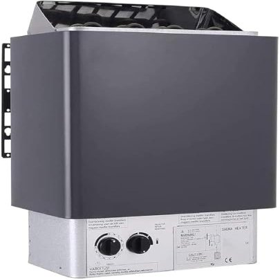 Electric Sauna Heater, 220V, 8.0KW for Home Spa, 3-9KW Adjustable Temp Heater with 3h Timer, Internal Controller, Fits 141-459 Cubic Feet Steam Bath