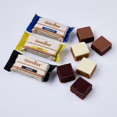 Grandbar Mini Cakes, 50g, 3-Count box, 3 flavours - Chocolate - Lemon - Ginger. High in Fibre, over 33% fruit and nuts - no artificial colours flavours or preservatives, suitable for the Elderly