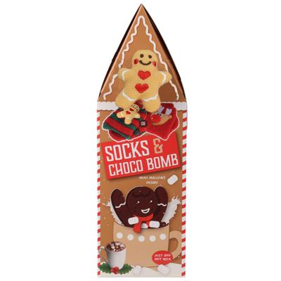 Christmas Hot Chocolate Bombs & Cozy Socks Gift Set Chocolate Bomb with Mini Marshmallows + Festive Fluffy Socks |Hot Chocolate Gift Sets For Kids & Adults |Hot Chocolate Gift Set |Stocking Filler