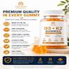 Vitamin D3 + K2 Gummies Supports Bone Health, Immune System and Muscle Health 2-in-1 Formula for Bone, Heart & Immune Support Vegan, Sugar-Free, Gluten-Free 60 Gummies - 30 Day Supply view 4