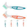 BELLIFFY 6pcs Denture Cleaning Brushes Dual Head Hard Bristle Toothbrush for False Teeth Care with Anti-Slip Handle Portable Retainer Scrubber for Elderly Oral Hygiene and Travel Use view 1
