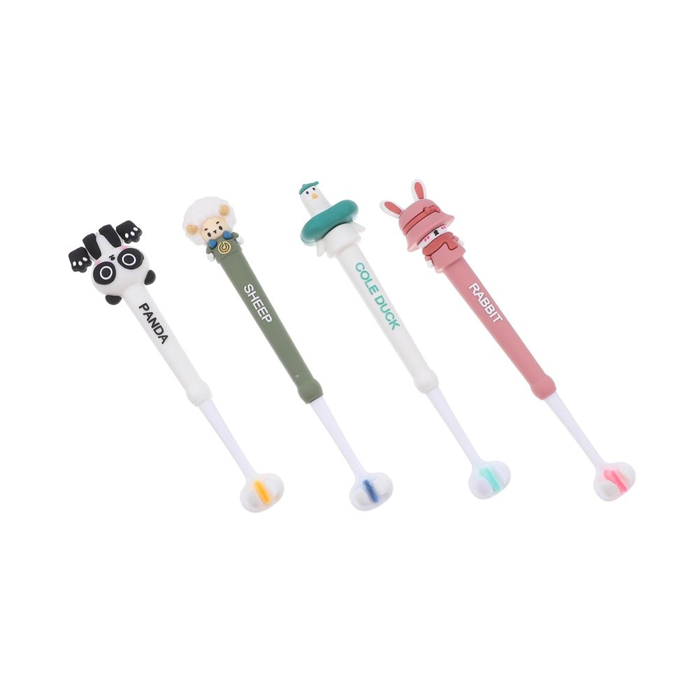 4pcs Boys and Girls Manual Toothbrush with Soft Bristles for Children
