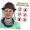 SUPVOX 10pcs Outdoor Fishing Hat Mosquito Head Net Face Cover for Camping and Hiking Mesh Design for Insect Protection Breathable Material for Men and Women view 3