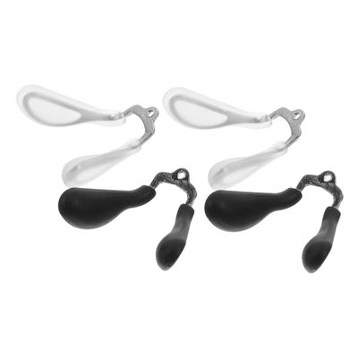 Anneome 4pcs Silicone and Alloy Metal Core Eyeglass Nose Pads with Saddles Bridge Design, Easy to Install and Anti-Slip Cushions for Childrens Glasses, for DIY Replacement and Repairing
