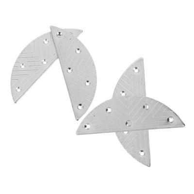 Veemoon 2 Pairs Iron Half Moon Heel Pads for Men Shoes and Boots Easy to Install Metal Boot Heel Repair Pads with Antiwear Design Sturdy Silver Shoe Sole Protectors