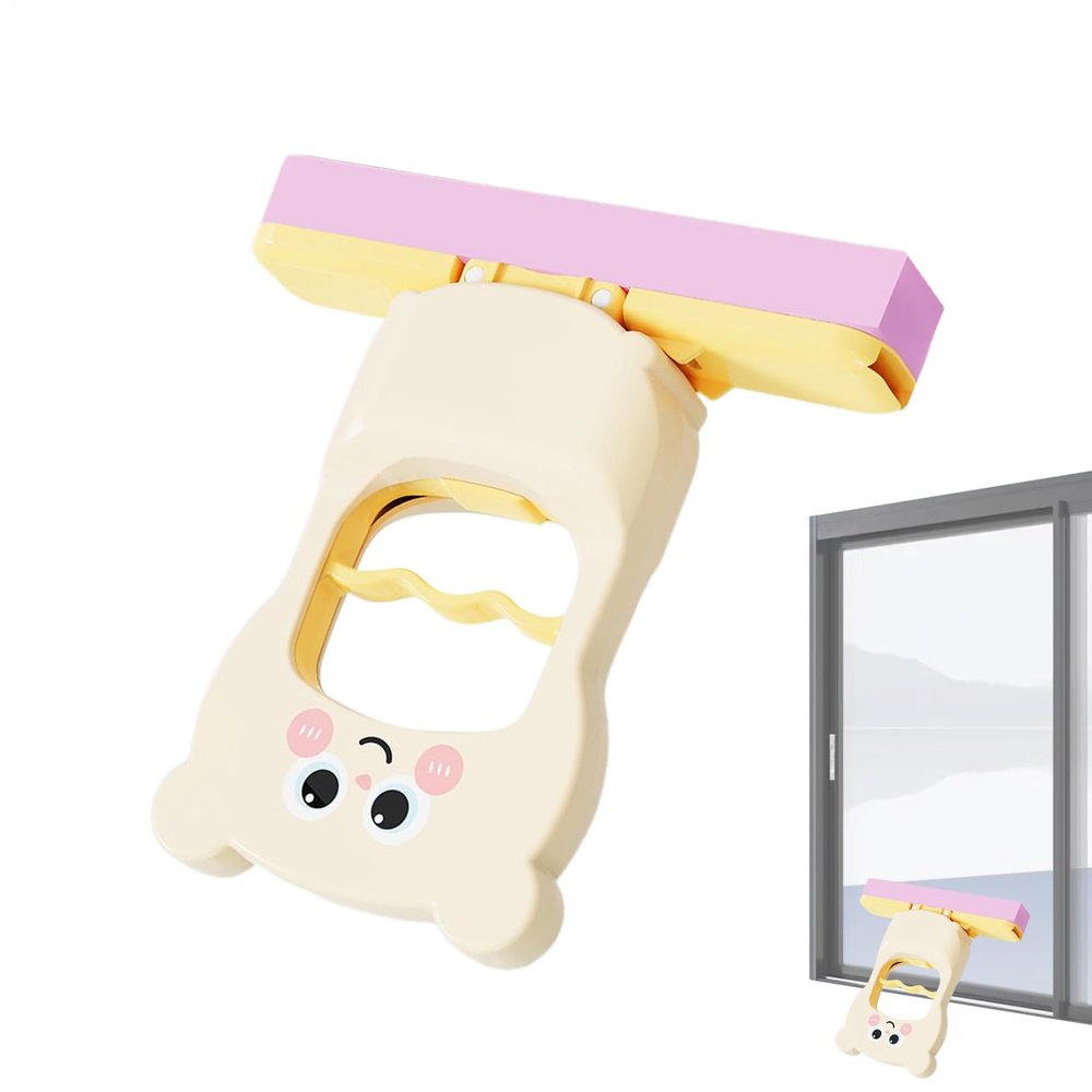 Short Handle Mop - Cute Cartoon Portable Mop | Household Cleaning Tools for Glass Desktops Kitchen Wall Car Window Cabinet Floors Table Tops Travel Living Rooms