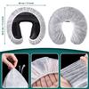 100PCS Disposable Elasticised & Fitted Face Cradle Covers, Non-woven Ultra Soft Massage Face Covers Headrest Covers for Massage Tables, Massage Chairs, Universal Size Beauty Salon SPA Face Rest Covers view 2