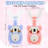 2 Pcs Kids U-Shaped Toothbrush Set with Soft Food-Grade Silicone Bristles and Replaceable Brush Heads for Toddlers Aged 2-6, Gentle Gum Massage and 360 Oral Cleaning for Home and Kindergarten view 2
