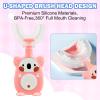 2 Pcs Kids U-Shaped Toothbrush Set with Soft Food-Grade Silicone Bristles and Replaceable Brush Heads for Toddlers Aged 2-6, Gentle Gum Massage and 360 Oral Cleaning for Home and Kindergarten view 3