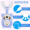 2 Pcs Kids U-Shaped Toothbrush Set with Soft Food-Grade Silicone Bristles and Replaceable Brush Heads for Toddlers Aged 2-6, Gentle Gum Massage and 360 Oral Cleaning for Home and Kindergarten view 4